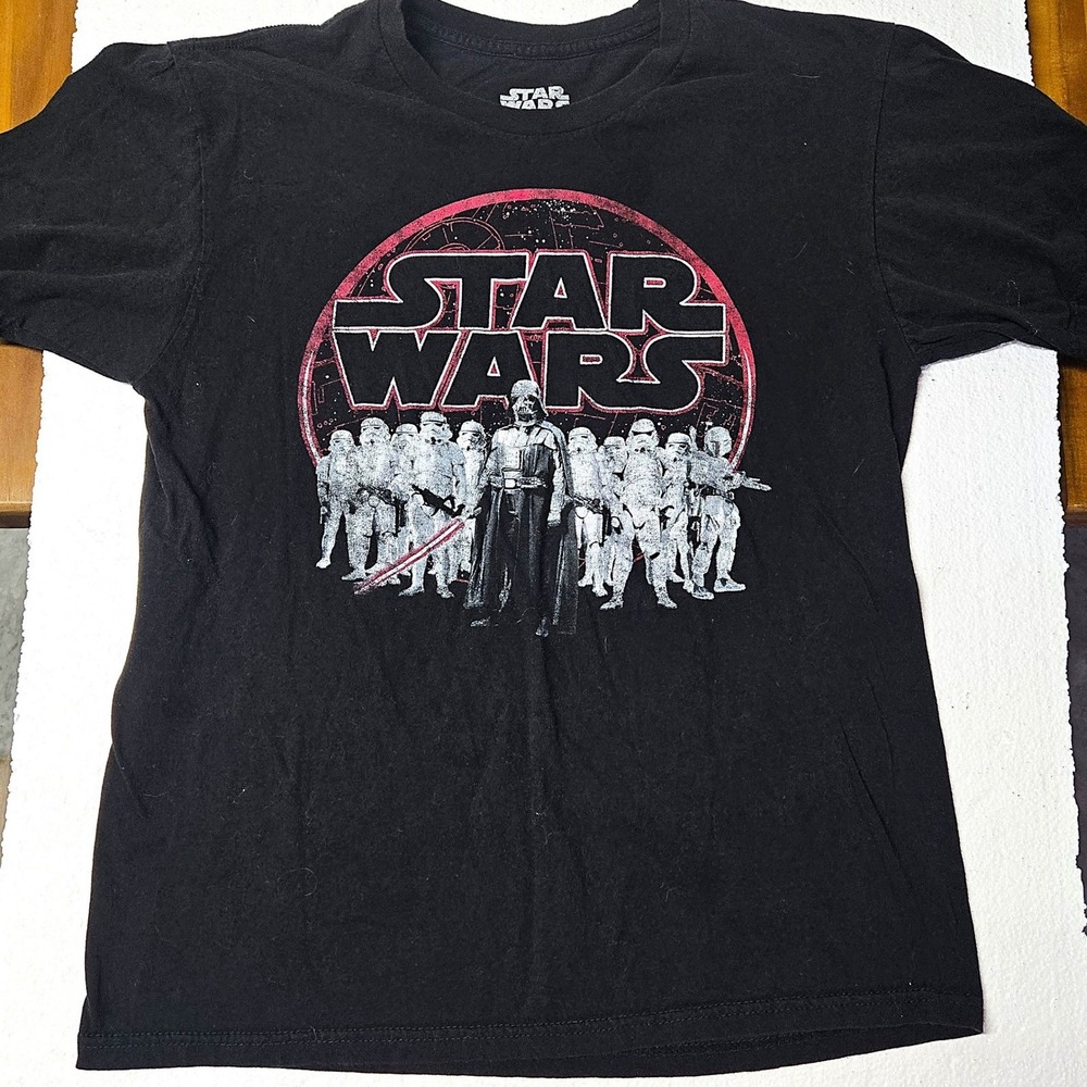 Star Wars Darth Vader Stormtrooper Black T Shirt Mens Medium‎ M Mad Engine